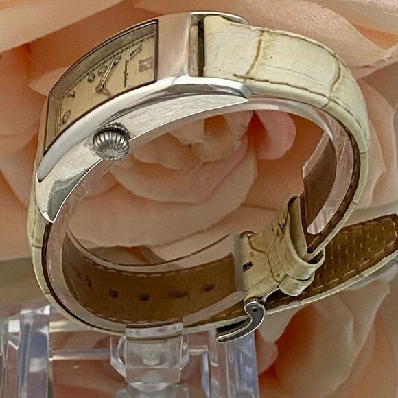 Tommy Bahama Sterling Silver Curvex Tank Style Ladies Swiss Quartz Watch - Picture 7 of 16